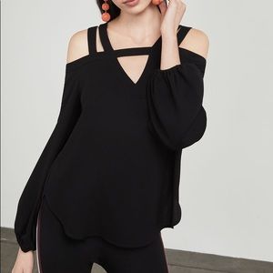 BCBGMaxAzria Tina Cold-Shoulder Top